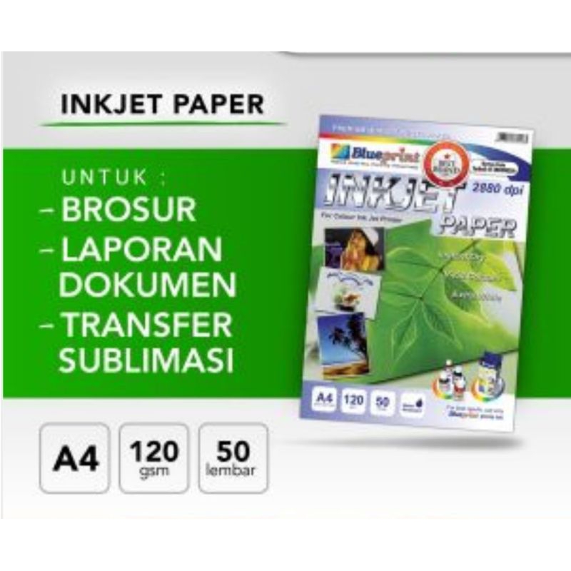 

Kertas Inkjet/Inkjet Photo Paper BLUEPRINT A4 120 gsm