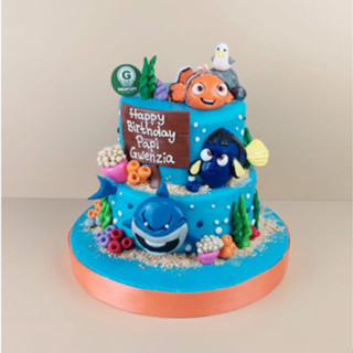 Jual KUE ULANG TAHUN TEMA IKAN NEMO UK 20 + 15CM | Shopee Indonesia