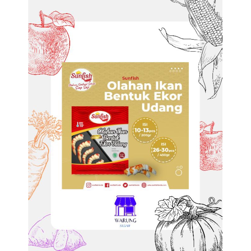 

SUNFISH OLAHAN IKAN BENTUK EKOR UDANG 450G
