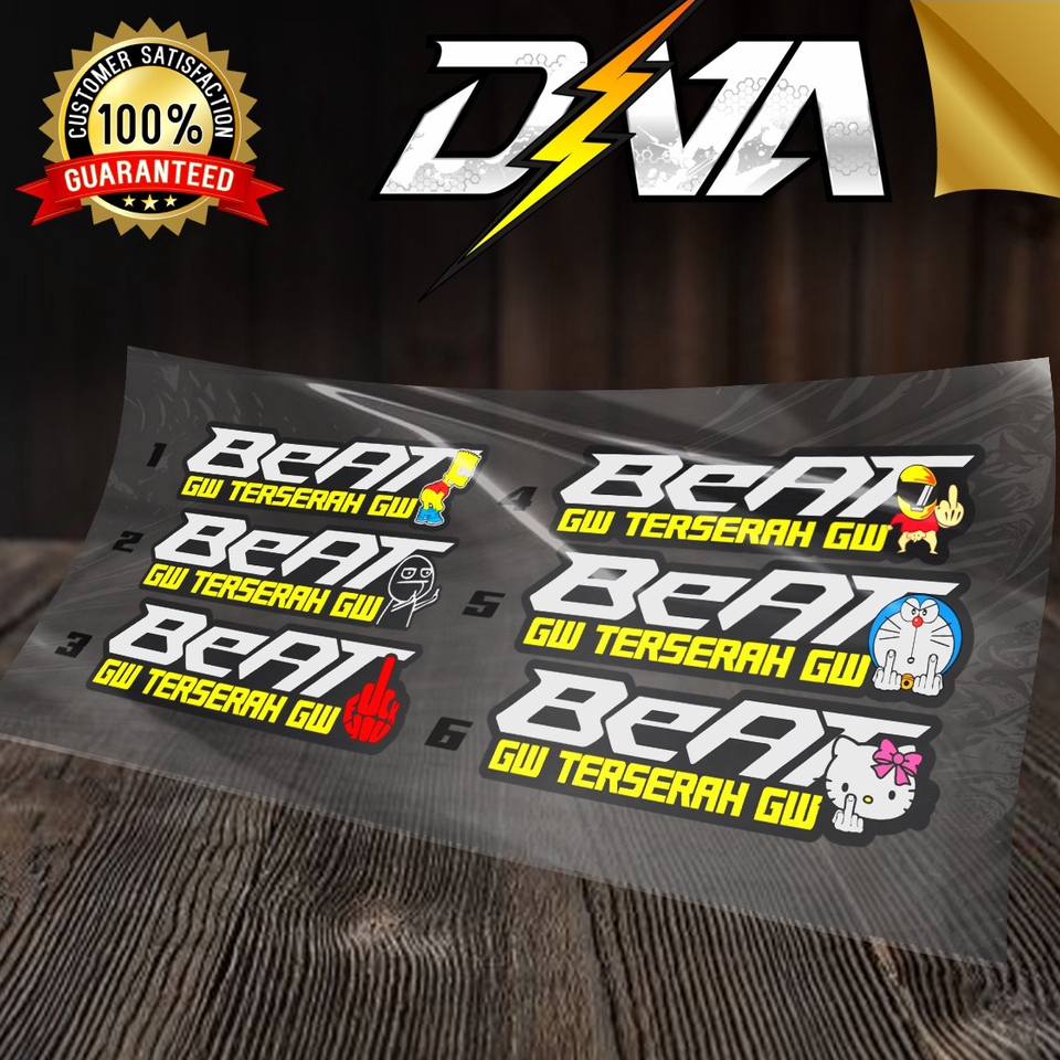 STICKER PRINTING BEAT KEREN | STICKER BEAT PRINTING VYNIL | STIKER MOTOR KEREN BEAT