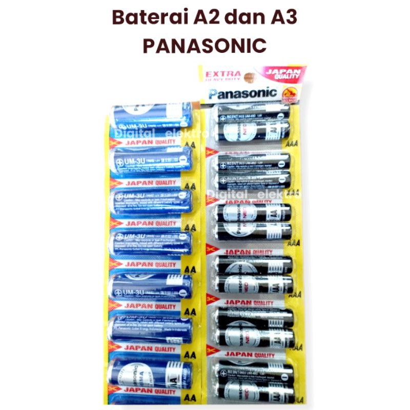 Baterai Panasonic A3 Batrei Hannocs A2 A3 dan Baterai A2 Panasonic Batrei AAA AA A2 A3