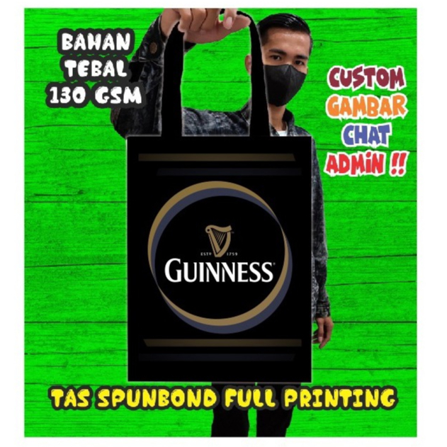 Totebag GUINNES/Goodie Bag Partai GUINNESS/Shopping bag Spunbond GUINNESS/Shoulder bag Spundbond GUI