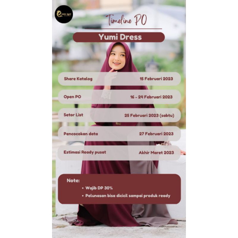 YUMI DRESS BY EMKA HIJAB