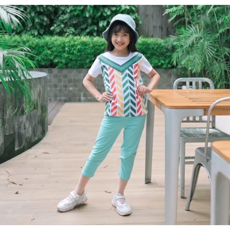 Setelan funkids overall look / satu set baju dan celana anak usia 2-10tahun