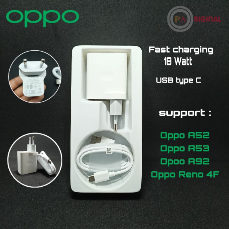 CHARGER OPPO TIPE C TIPE V8 MICRO ALL TIPE A52 A53 A54 A9 A76 A57 A5 RENO