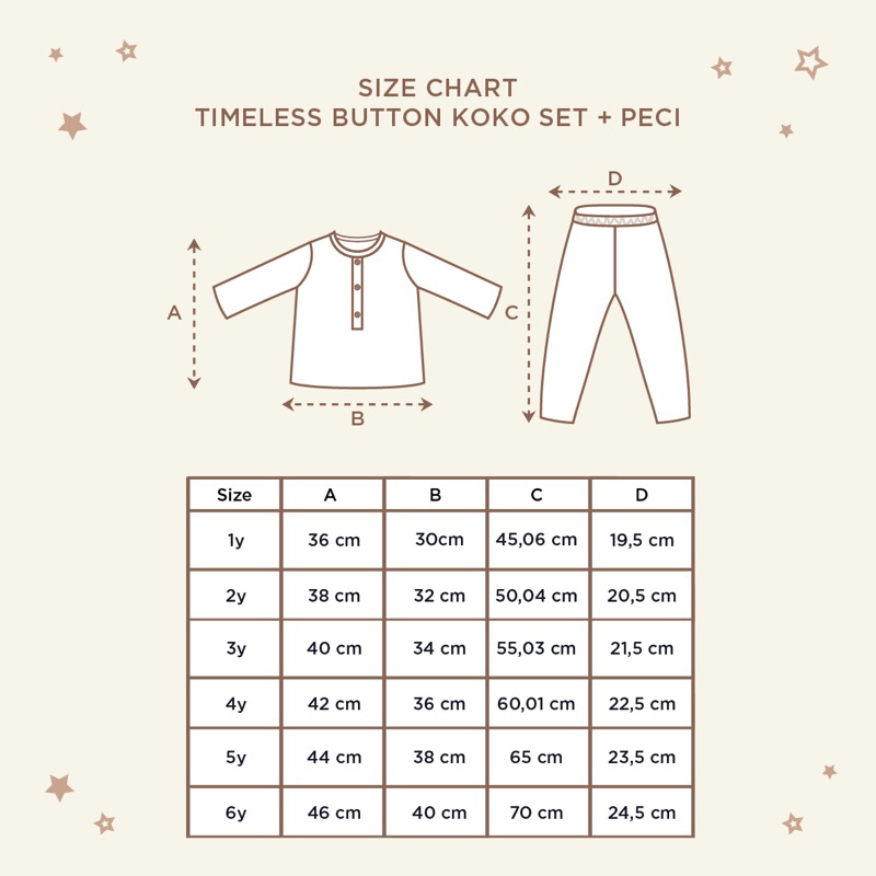 Palmerhaus IED SERIES - Timeless Button Koko Set + Peci by Little Palmerhaus /Koko anak 1-6 Tahun/IED Collection