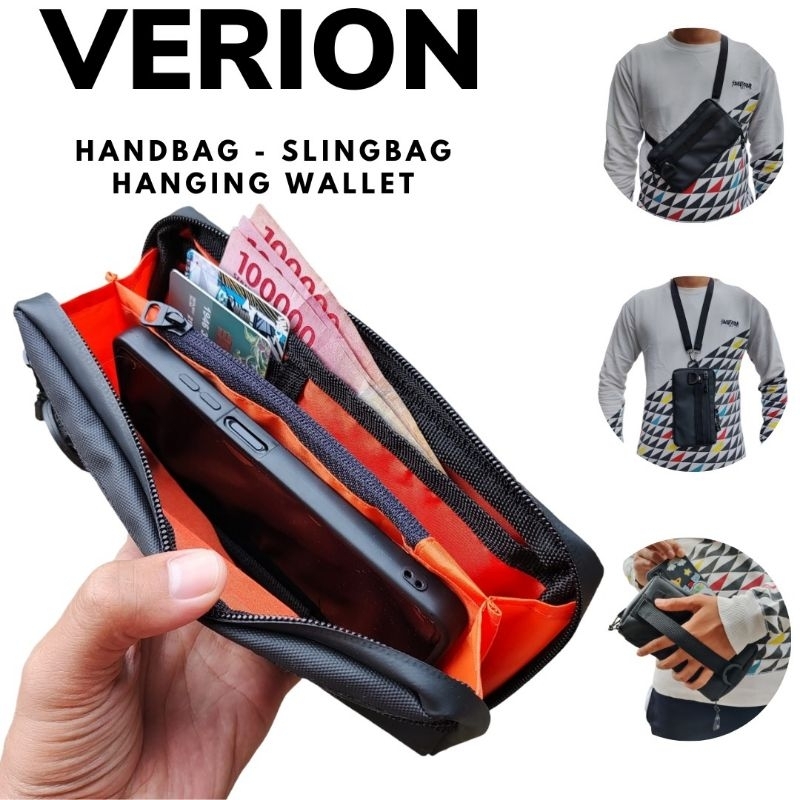 NEZORERO – Handbag Pria Pouch Tas Tangan Multifungsi Waterproof Tahan Air Clutch Selempang Hanging Wallet Verion