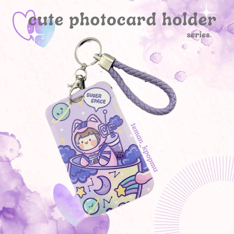 Cute Photocard Holder photocard keychain Motif ID Card - Tempat Foto PC Kpop Photocard Case Gantunga