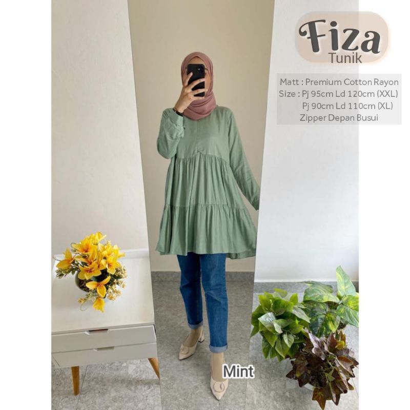 PROMO FIZA TUNIK POLOS RAYON PREMIUM LD 100/110/120