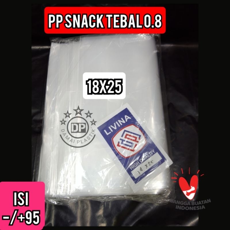 Kantong Plastik PP Snack Tebal 0.8 PP Kerupuk Keripik 0,8 Ukuran 22x40 20x30 17x30 17x35 25x40 18x25 18x30 20x35 15x30 15x25 25x35 18x25 12x20 12x25