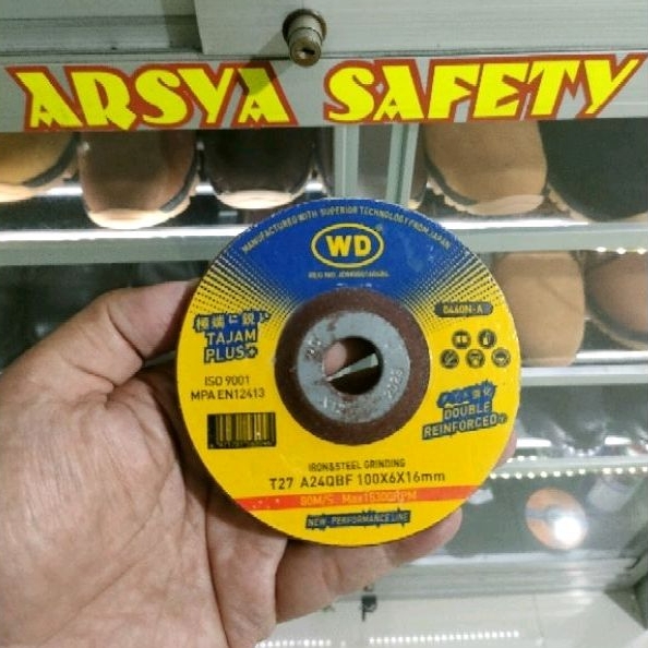 BATU GERINDA WD TAJAM PLUS 4" 100x6x16mm GRINDING POLES