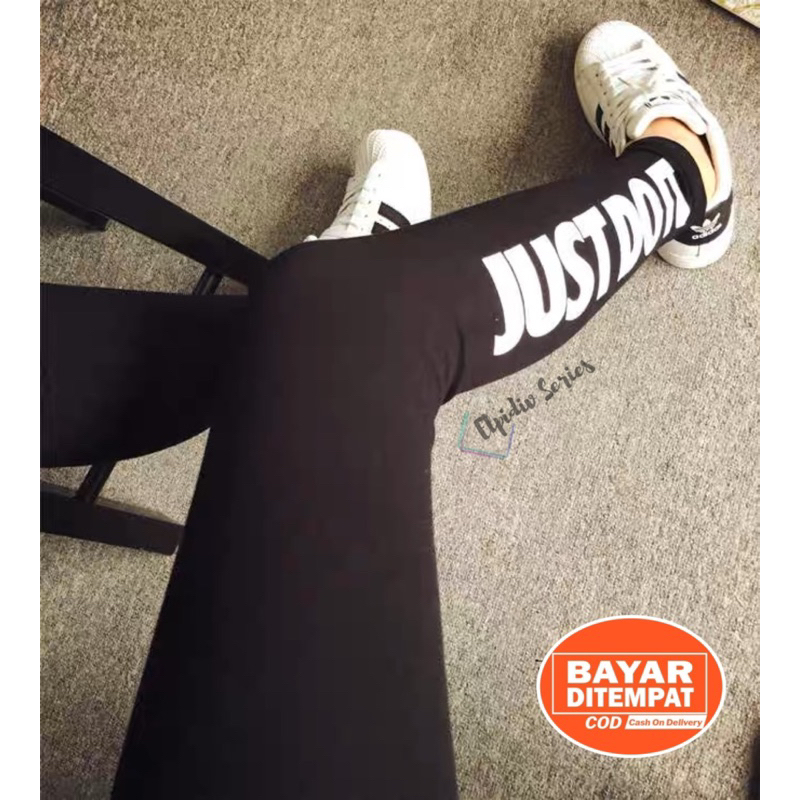 Elpidiv Legging Katun Soft Rayon JUST DO IT Size M-XXXL (LDF-008)