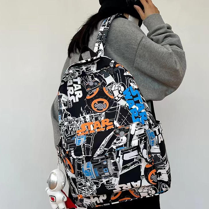 Highland Tas Ransel Pria Wanita Model Astronout Star Wars Kekinian Waterproof Sekolah Kerja Kuliah Fashionable Korean Style TR610