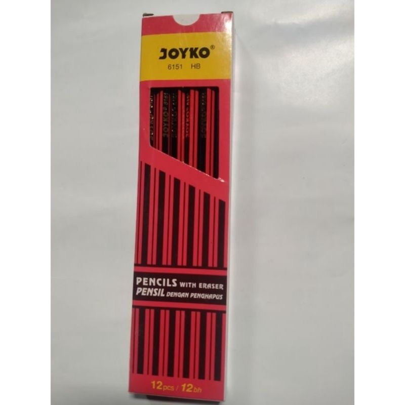

Pensil HB 6151 Joyko/Pensil Berpenghapus 12 bh/JOYKO 6151 HB/Pencils With Eraser/Pensil Dengan Penghapus12