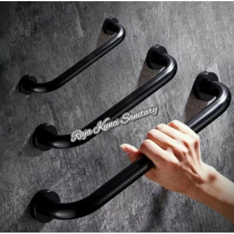 Pegangan Bathub HITAM 60cm Stianless Pegangan Kamar Mandu Bakip
