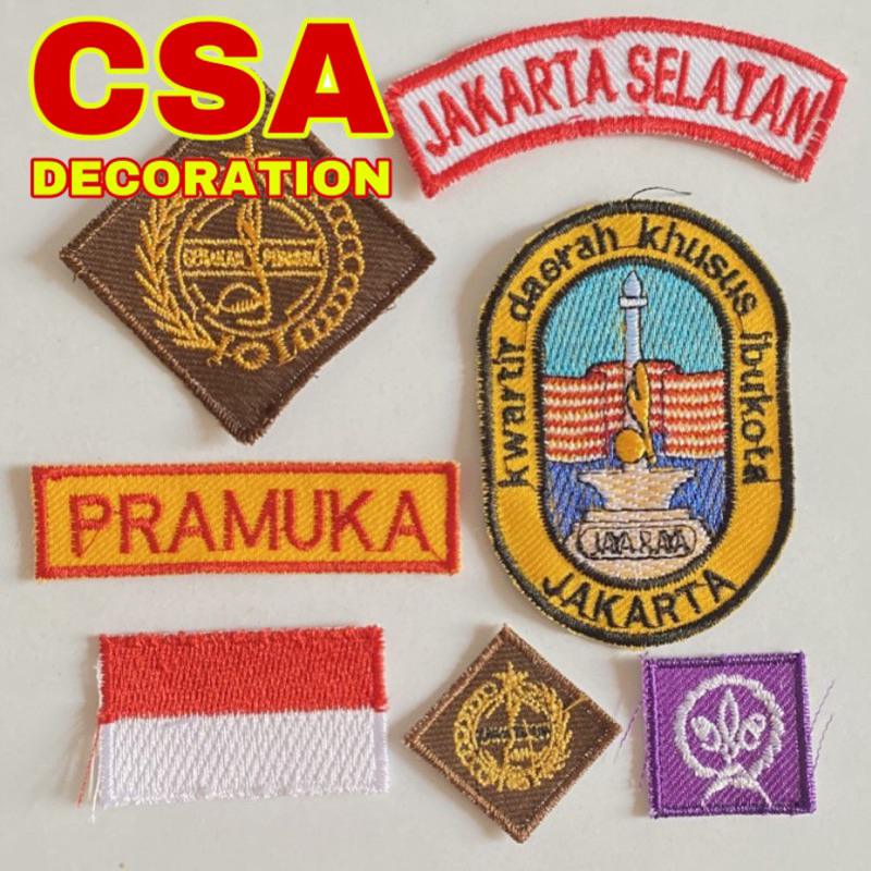 ATRIBUT BADGE PRAMUKA PUTRA PUTRI JAKARTA SELATAN [ 1 SET ]