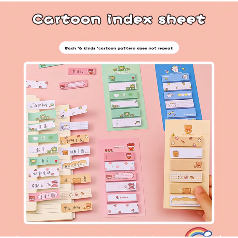 Sticky Note 6 Baris Karakter Lucu / Office Cute note