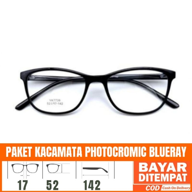 Frame Kacamata 7739 , Gratis Lensa Minus, Kacamata Antiradiasi,