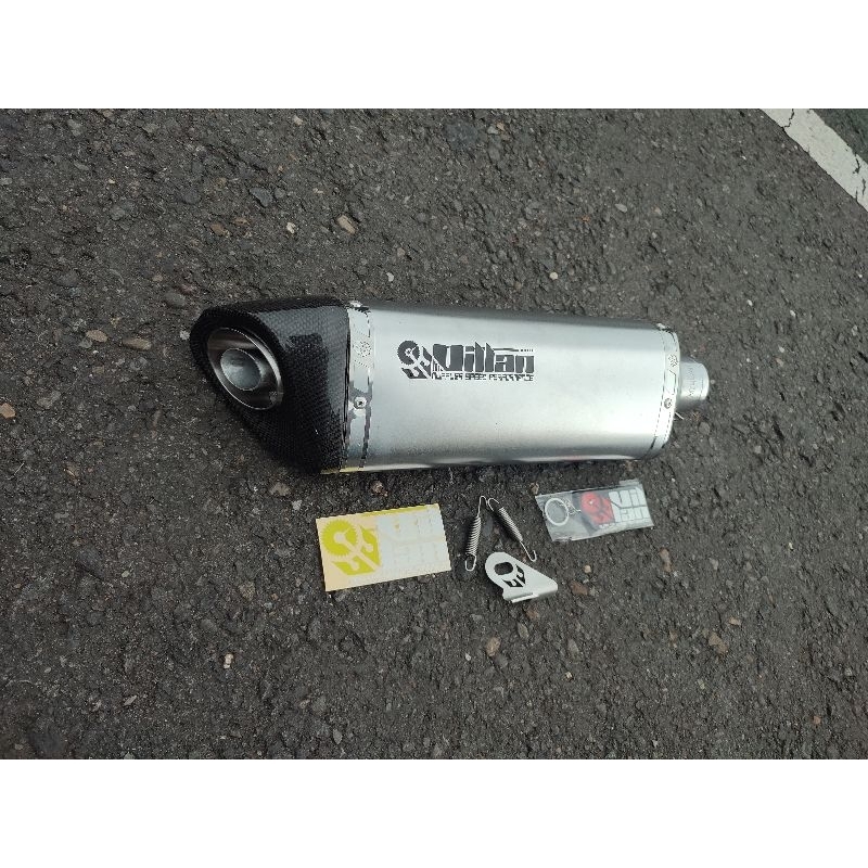 Knalpot Villan MV1 Silver Silencer Only