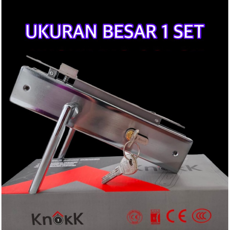 Promo kunci besar stanlis besar 25 cm sus 304 HITAM hitam black HITAM BLACK stainless kunci pintu set stanls,handle pintu perlngkpn pintu kunci TERMURAH/ kunci pintu garansi 1  tahun/ brilon Brilon kunci pintu hitam black series handle Pintu besar Hitam