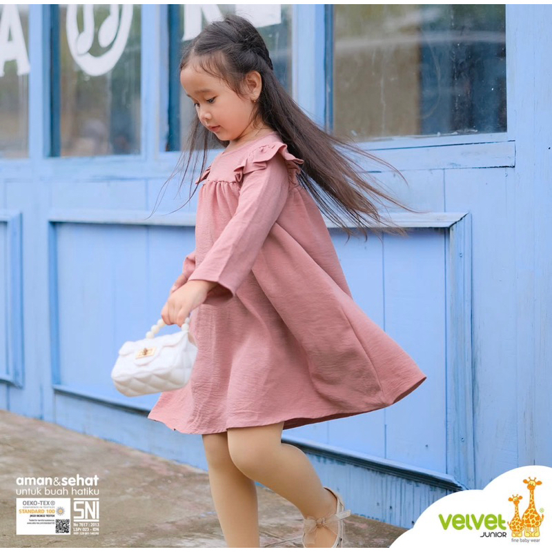 VELVET ZANNIA TUNIC ANAK / VELVET JUNIOR RAYYA COLLECTION / IED COLLECTION