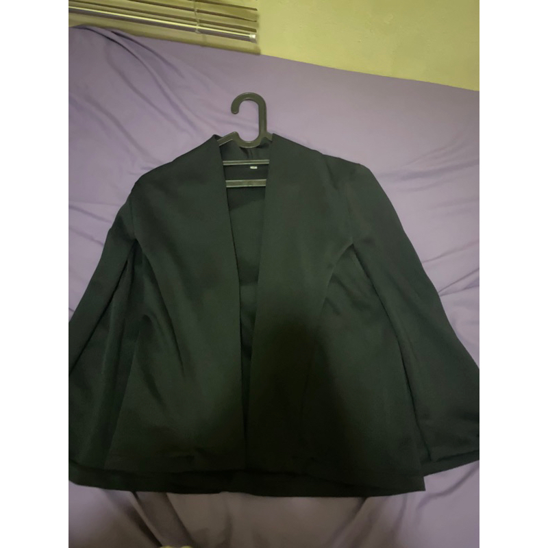 Preloved black cape blazer