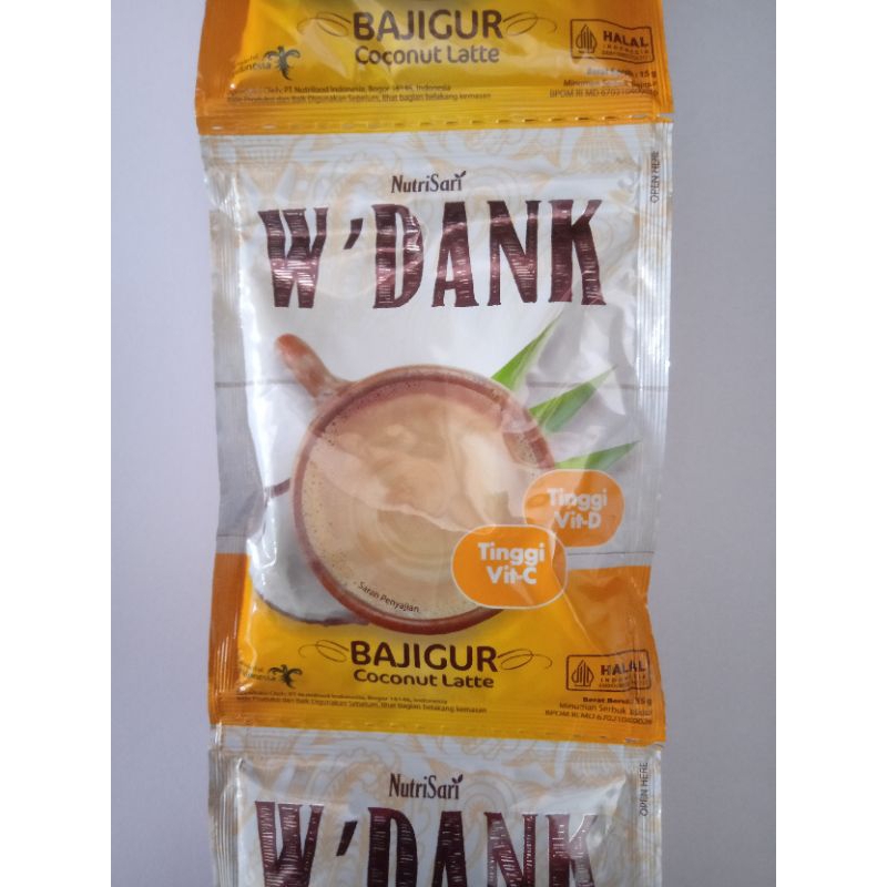 

wedang bajigur nutrisari per renceng isi 10 sachet