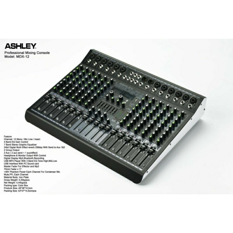Mdx12 Mixer audio12ch Ashley mdx12 original