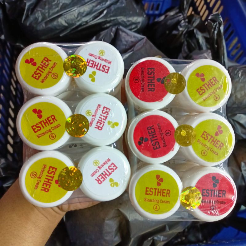 Per Pack Isi 6 Paket - Cream Ester Mini Ab &amp; Sm Embos Esther Mini Holo Gold