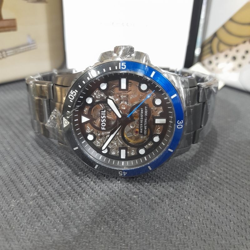 JAM TANGAN PRIA FS-ME3201 AUTÒMATIC STAINTLESS STEEL HITAM