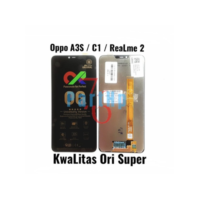 Lcd Touchscreen Fullset Kwalitas Ori Super Oppo A3S - C1 - Realme 2- Hitam