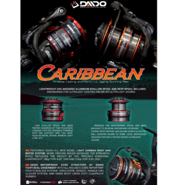 Reel Daido Caribbean UL Ultralight Double Spool
