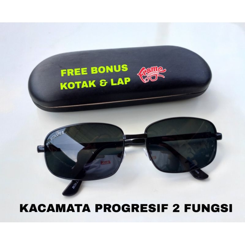 Kacamata Baca Plus Progresif Bisa Untuk Baca Dan Jalan Lensa Warna Hitam