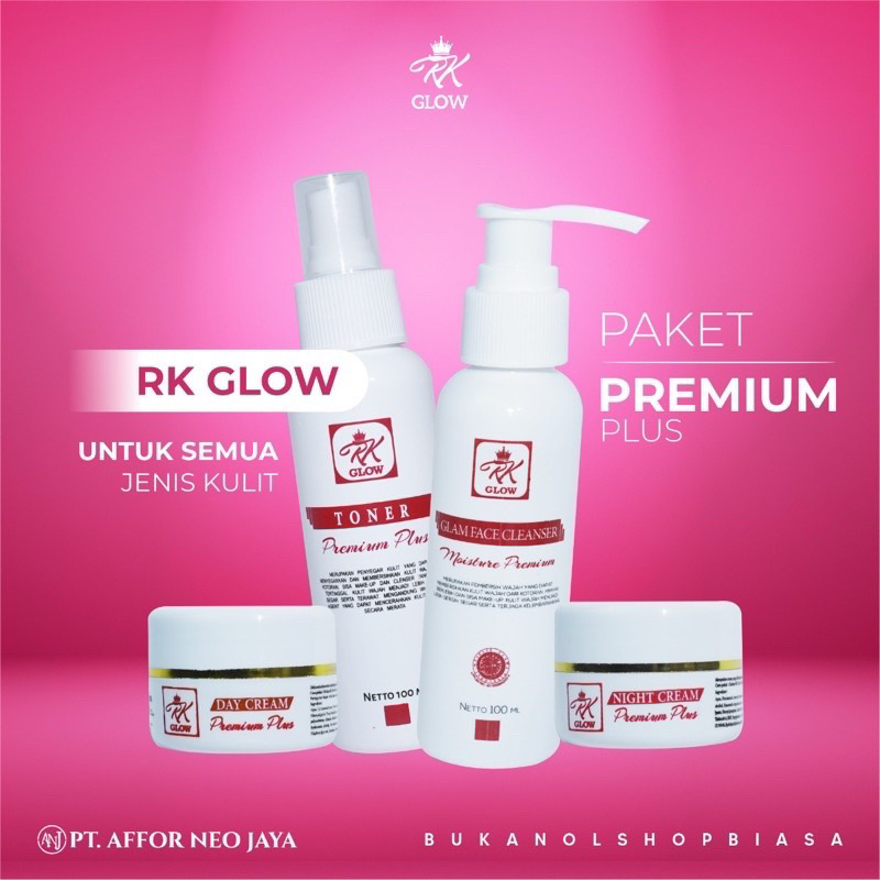 RK glow Premium Plus - Rk Glow Acne Plus - Paket wajah Rk Glow Booster