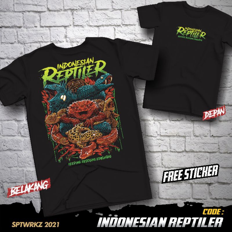 Kaos Indonesian Reptile/Hobi Reptile/Reptile Keeper