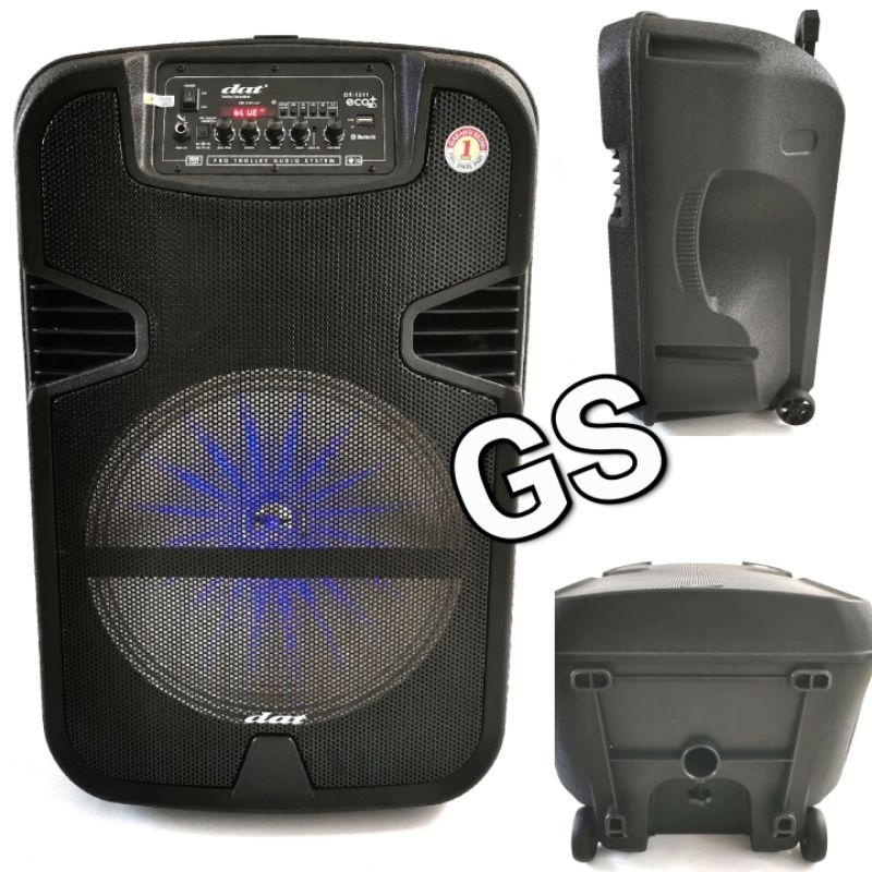 SPEAKER TROLLEY DAT DT 1511 ECO 2MIC, SPEAKER PORTABLE DAT 1511 ECO+ ORIGINAL