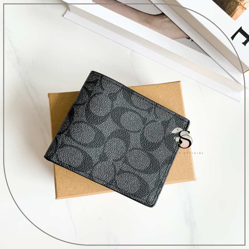 DOMPET PRIA COACH LIPAT IN SIGNATURE