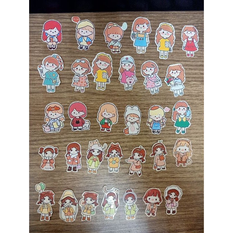 

Cute girls sticker for scrapbook