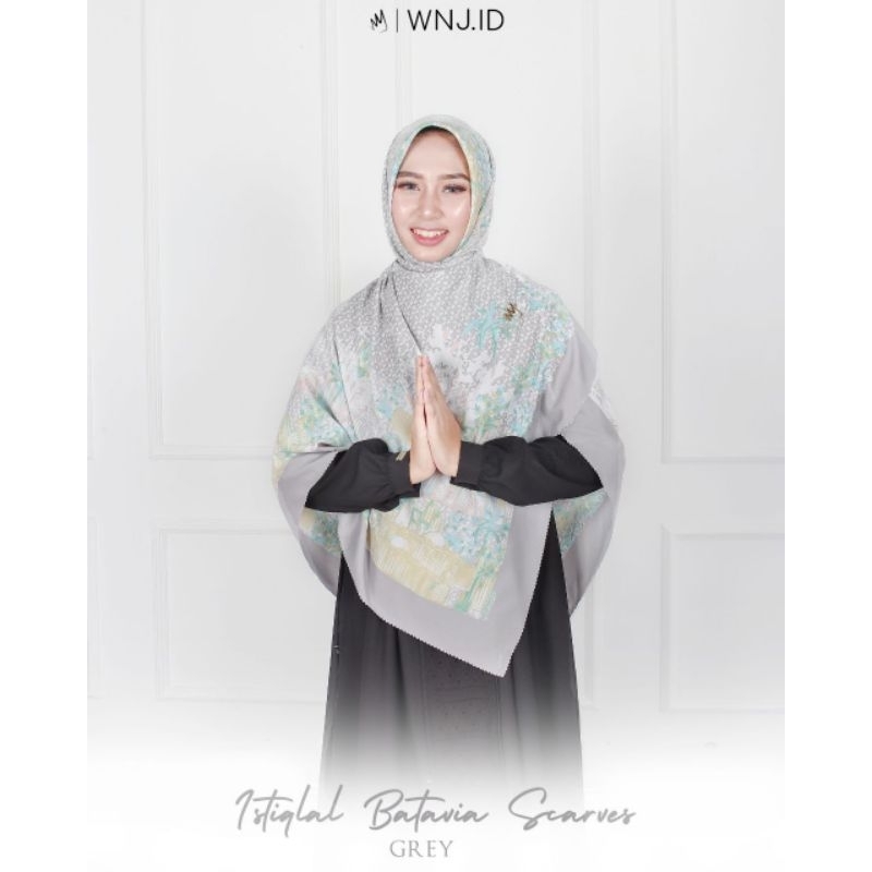 JILBAB SEGIEMPAT VOAL SQUARE KERUDUNG SCARF SCARVES ISTIQLAL BY WNJ WANOJA UKURAN 130 SYARI MOTIF PRINT LASERCUT PREMIUM FASHION MUSLIM WANITA MUSLIMAH CEWE CEWEK ORI