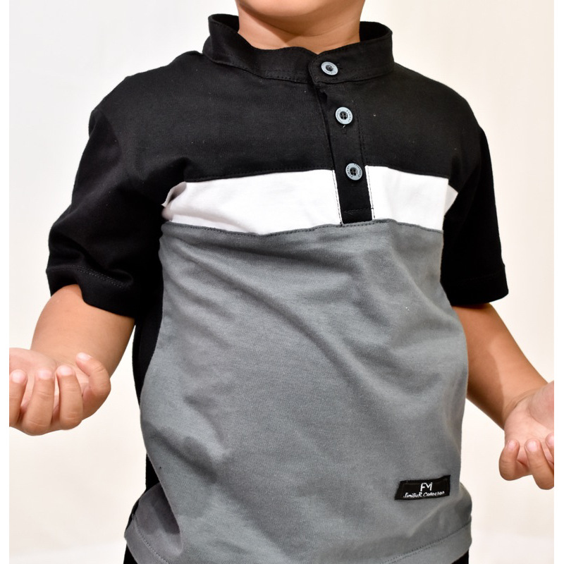 Kaos koko anak 1-3 tahun kerah shanghai