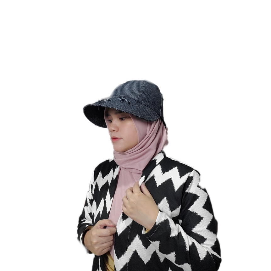 Topi Pantai  Topi Wanita  Topi Hijab  Topi Wanita Fashion  Ripped Denim