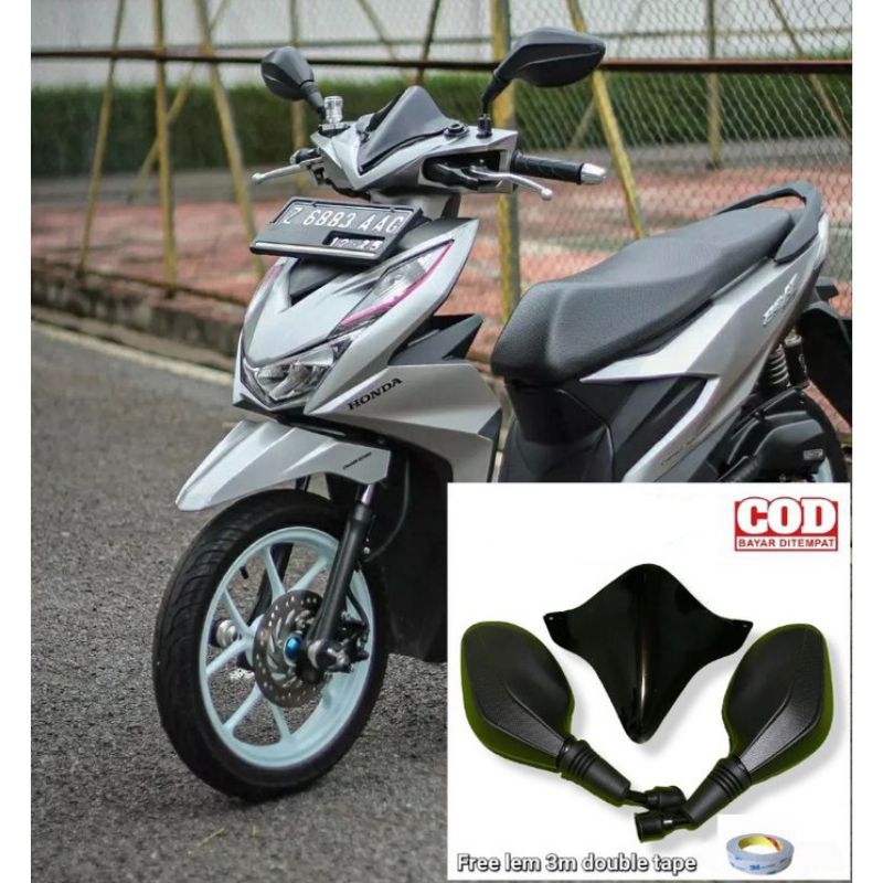Paket variasi motor Spion Click visor Beat esp 2016 - 2023