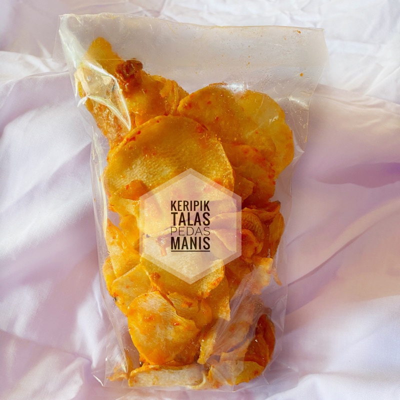 

Keripik Talas pedas manis lezat dan tenyah