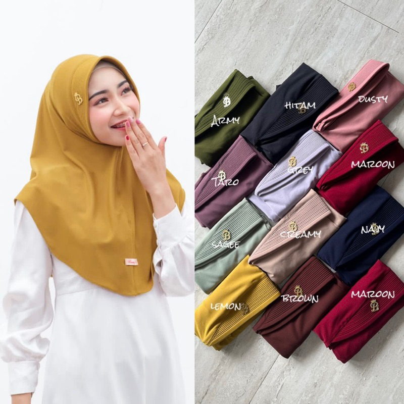 Bergo Ped Polos Jersey Premium / Jilbab Bergo Hamidah Pet Antem / Bergo Daily Simple / Hijab Sport V
