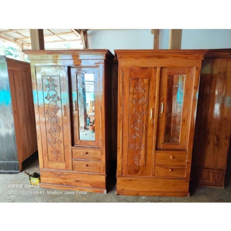 Lemari jati lemari jati minimalis lemari jati 2 pintu jepara almari pakaian