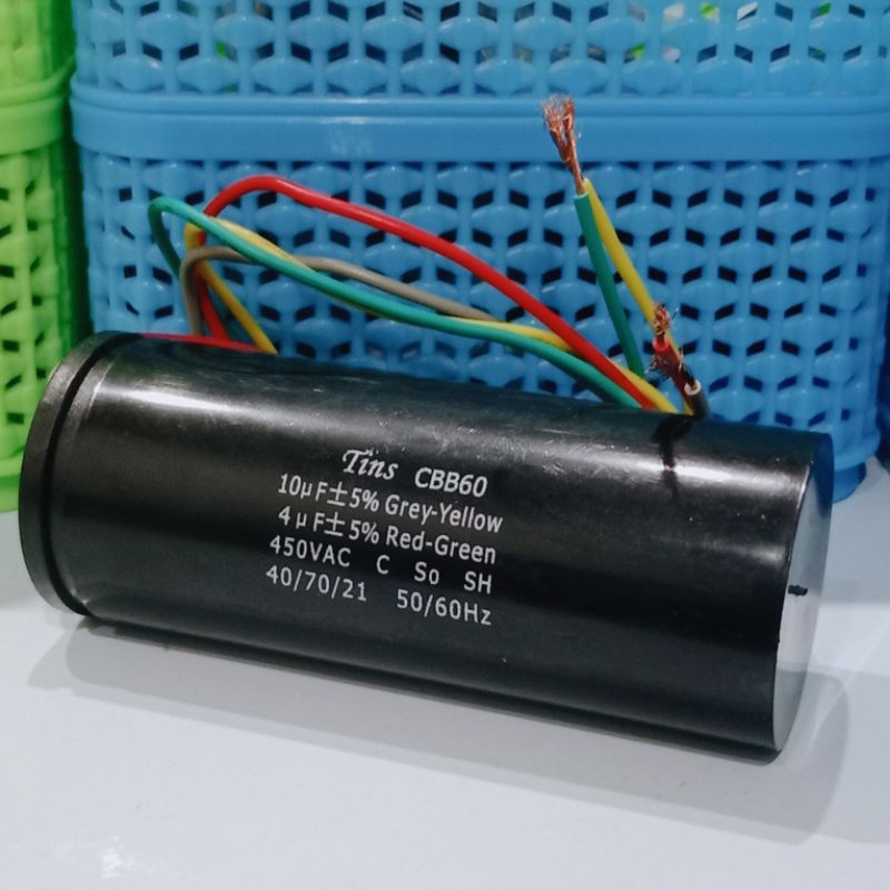 capasitor mesin cuci polytron 10+4uf