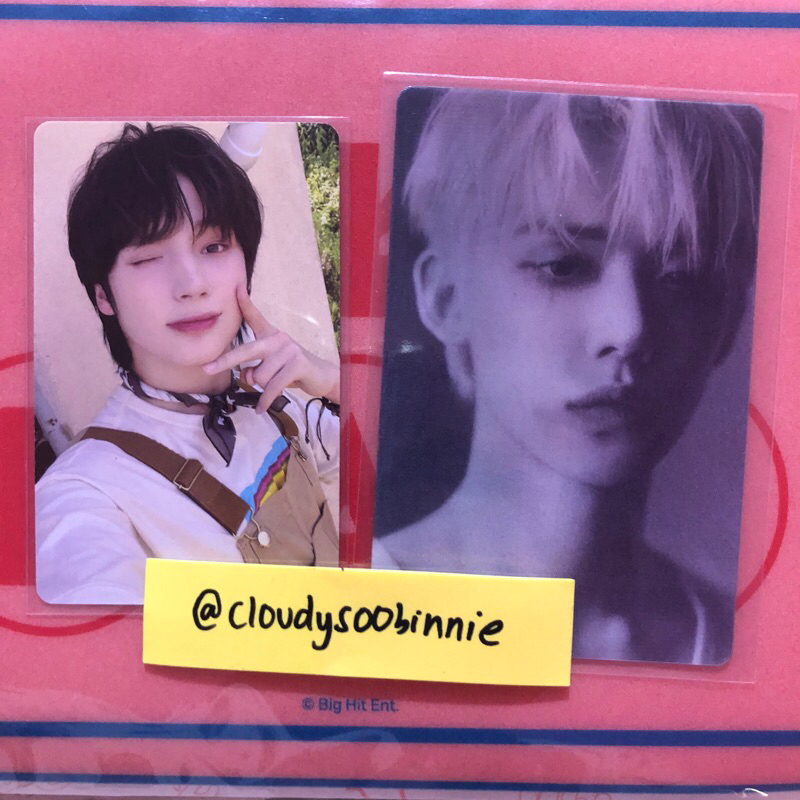 Photocard hueningkai/hyuka tangerine + lenti yeonjun end