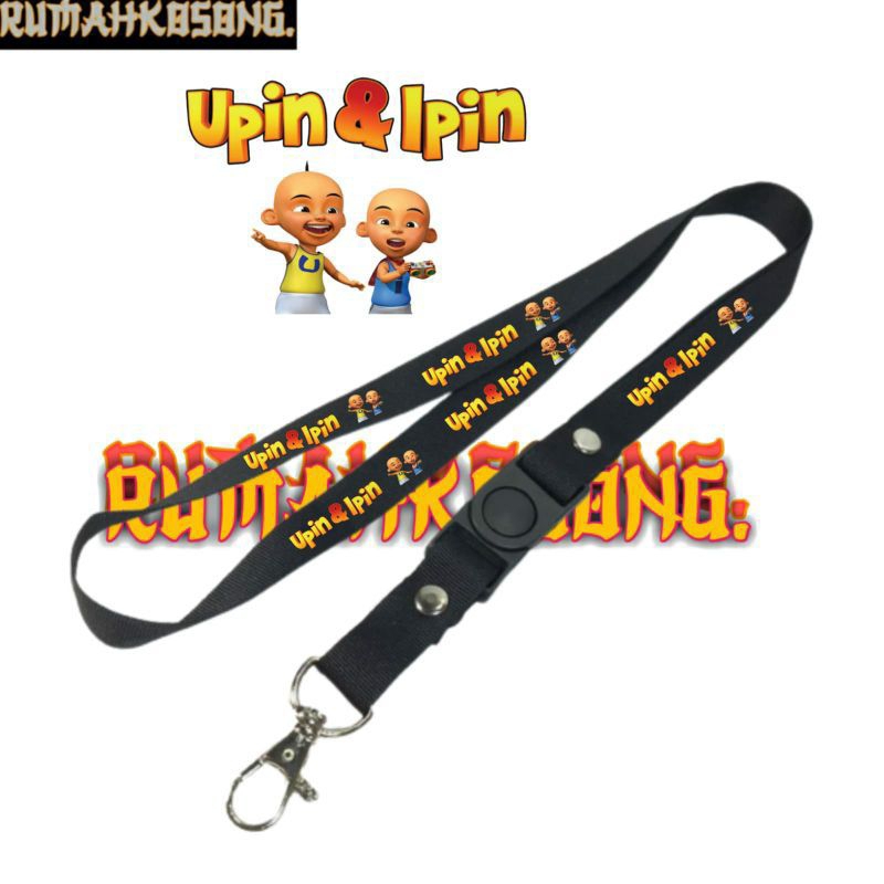 

Lanyard UPIN-IPIN Tali Lanyard Kartun Gantungan Kunci Name Tag Id Card / Pods / Brand lokal