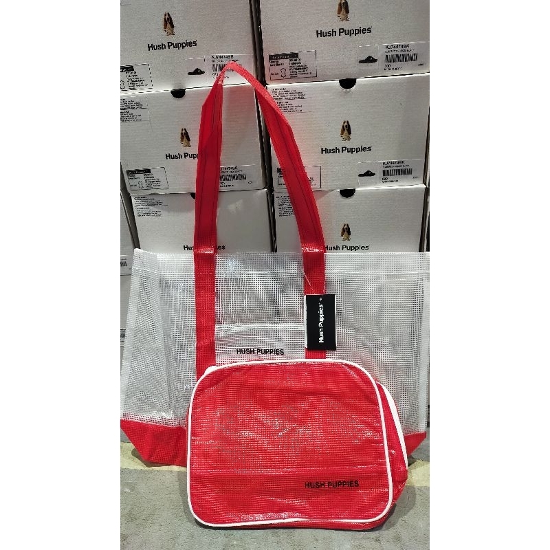 shopping bag with pouch hush puppies