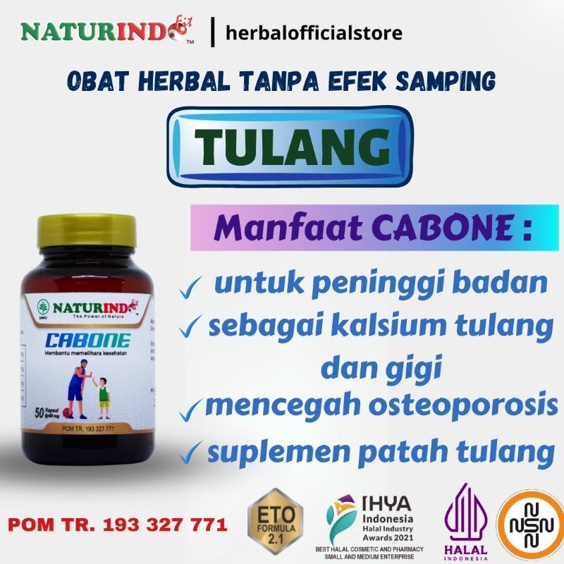Obat Patah Tulang Dan Retak Penyambung Tulang Nutrisi Tulang Herbal CABONE NATURINDO